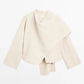 Winter Jacket Women Scarf Collar Short Woolen Coats Autumn 2025 Old Money Long Sleeve Solid Loose Bomber Jackets Chic Outerwears