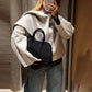 Winter Jacket Women Scarf Collar Short Woolen Coats Autumn 2025 Old Money Long Sleeve Solid Loose Bomber Jackets Chic Outerwears