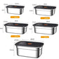 Stainless Steel Camping Lunch Box Leak-proof Sealed Bento Box Microwave Suitable Large Capacity Refrigerator Freezer Storage Box