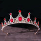 DIEZI Baroque Princess Queen Bridal Crown Purple Crystal Tiara For Women Wedding Vintage Crown Hair Dress Accessories Jewelry