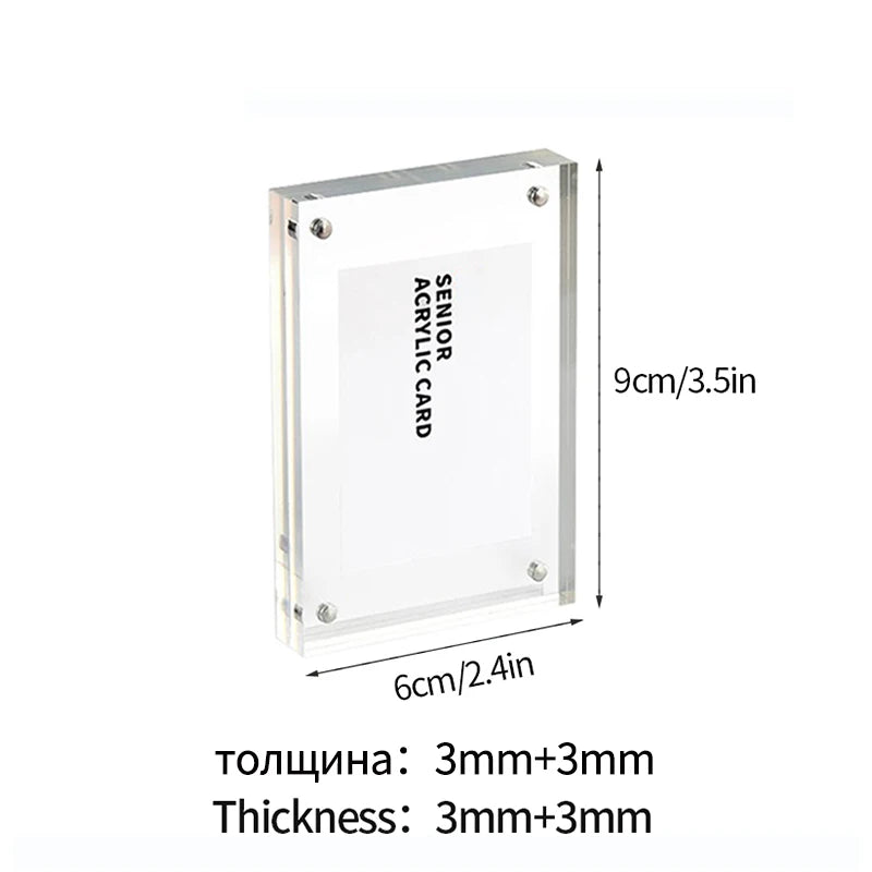 Transparent Acrylic Frames Photos Picture Frame Magnetic Double Sided Photo Frame Kpop Photocard Holder Album Poster Tag Display
