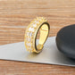 Nidin Light Luxury Cubic Zirconia Open Adjustable Rings For Women Fashion 5 Colors Gold Plated Finger Statement  Jewelry Gift