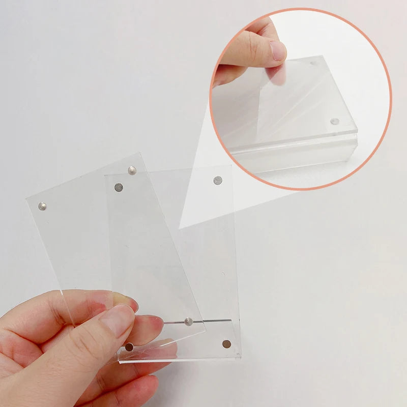 Transparent Acrylic Frames Photos Picture Frame Magnetic Double Sided Photo Frame Kpop Photocard Holder Album Poster Tag Display