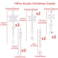 Christmas Crystal Acrylic Ornaments Christmas Decoration for Home 2025 Snowflake Xmas Tree Hanging Pendants New Year Gift 2026