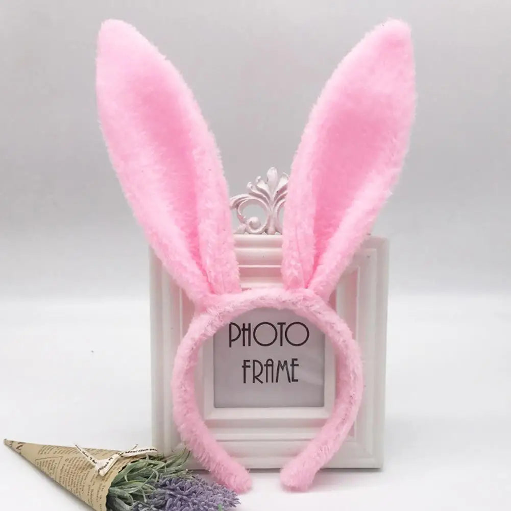 Cute Easter Bunny Ears Headband Women's Plush Lugs Hare Ears Hairband Girl Rabbit Ears Headwear Cosplay Costume Hair Accessories