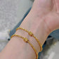 Classic Sparkling Irregular Bead Bracelet for women Small Pendant bangles Light Luxury High quality Banquet Party Jewelry