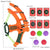 1 set of toys suitable for indoor and outdoor activities, including sports, jumping, cartoon dart board, throwing sticky balls