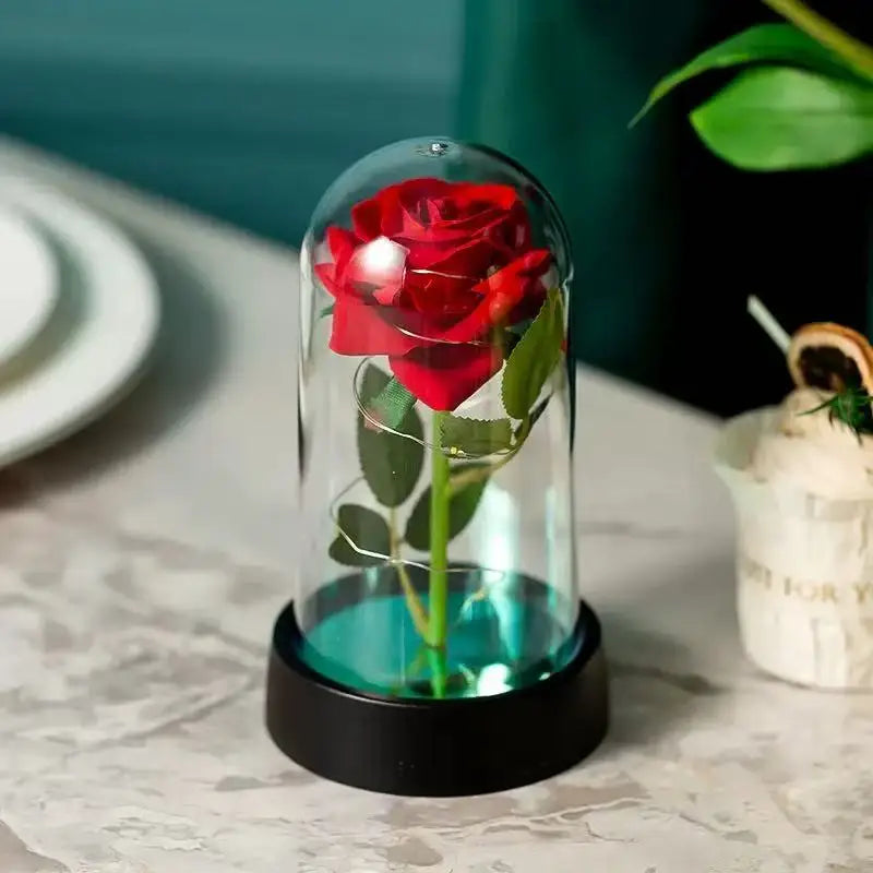 Artificial flowers Christmas birthday party Valentine's Day LED lights artificial flowers home decoration ornaments