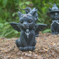 Black Cat Statue Mysterious Cute Cat Witch Cat Figurine Witches Decor Desk Ornament Hand-Painted Sculpture for Halloween 1PC