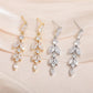 ZAKOL 2023 New Shiny Marquise Leaf Zircon Bridal Earrings AAA Cubic Zirconia Charming Design Drop Earring for Women Wedding