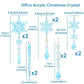 Christmas Crystal Acrylic Ornaments Christmas Decoration for Home 2025 Snowflake Xmas Tree Hanging Pendants New Year Gift 2026