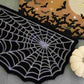 VIKAMA Halloween-vormige dekoratiewe tapyt swart spinnekopweb spook gotiese badkamer ingang voetsteun wasbare vuilbestande tapyt