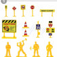 Large City Road Map DIY Scene Road Signs Car Parking Lot Game Children Playing Traffic Mat Climbing Carpets for Baby Toys Gifts