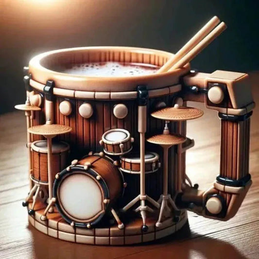 Creative Musical Instrument Coffee Cup Funny Guitar Pattern Mug Summer And Winter Drink Cup Music Lovers Holiday Gifts