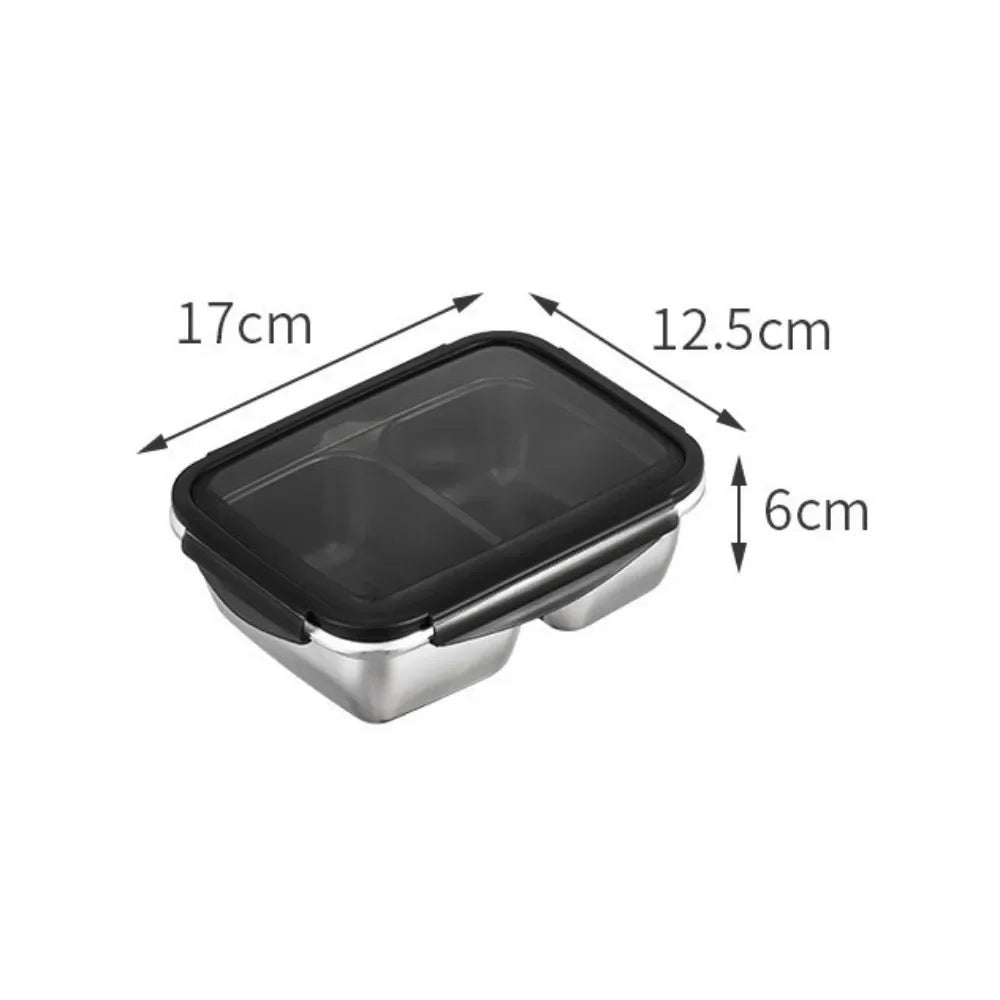 Stainless Steel Camping Lunch Box Leak-proof Sealed Bento Box Microwave Suitable Large Capacity Refrigerator Freezer Storage Box