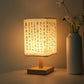 LED  Decoration Table Lamps Simple Chinese Style Dimmable Plug Night Light Fabric Lampshade Square Bedroom Bedside Desk Lights