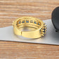 Nidin Light Luxury Cubic Zirconia Open Adjustable Rings For Women Fashion 5 Colors Gold Plated Finger Statement  Jewelry Gift