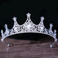 DIEZI Baroque Princess Queen Bridal Crown Purple Crystal Tiara For Women Wedding Vintage Crown Hair Dress Accessories Jewelry