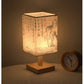 LED  Decoration Table Lamps Simple Chinese Style Dimmable Plug Night Light Fabric Lampshade Square Bedroom Bedside Desk Lights