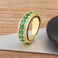 Nidin Light Luxury Cubic Zirconia Open Adjustable Rings For Women Fashion 5 Colors Gold Plated Finger Statement  Jewelry Gift