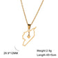 Cazador Stainless Steel Jewelry Geography Necklace Syria Map Heart Pendant Chain Necklace for Women Mother Gift Wholesale