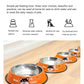 New Multicolor Stainless Steel Dog Cat Bowl Non-Slip Durable Anti-Fall Eat Drink Pet Food Container Feeder Dish Bowl