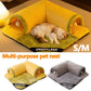 Cat Tunnel Bed Universal Detachable Warm Cat House Indoor Cat Activities Play Carpet Bed Living Room Non-slip Mat Pet Toys