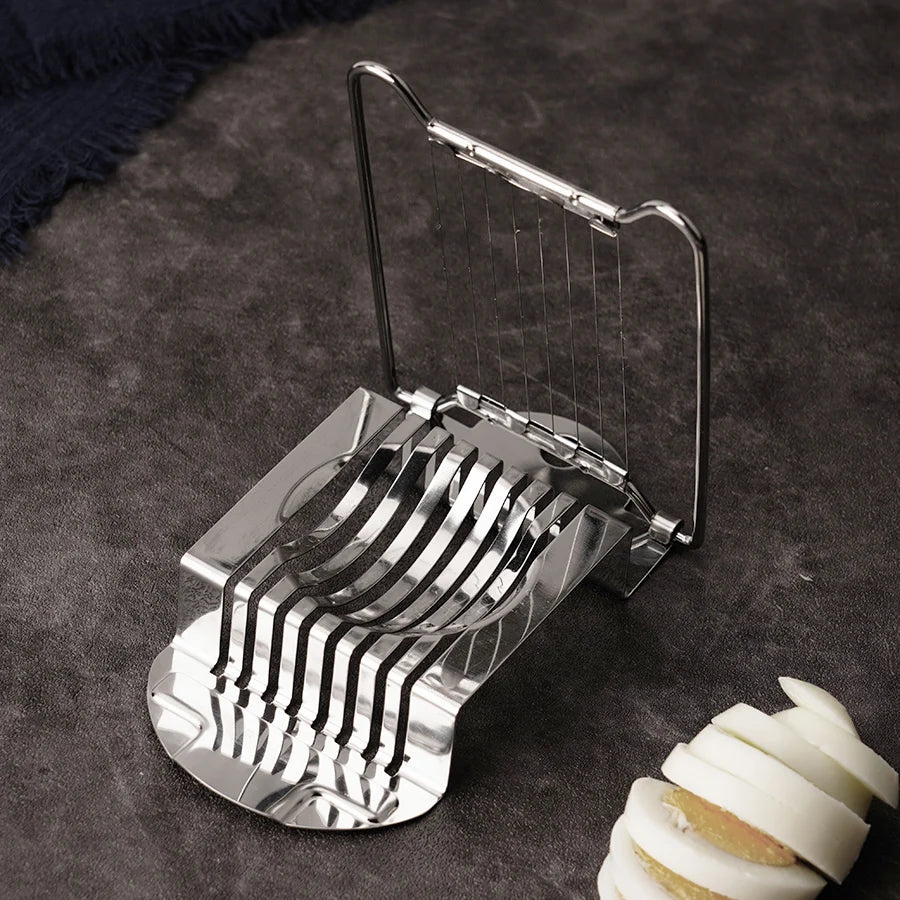 1PC household stainless steel egg slicer egg slicer multifunctional quick slicing egg ham split cutter sharp kitchen gadgets