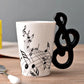 Novelty Music Note Cup Ceramic Guitar Coffee Mugs Personality Tea/Milk/Juice/Lemon Water Bottle Christmas Birthday Gift
