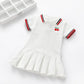 Girls summer dress new children's polo pleated dress short sleeve college style dresses WT26