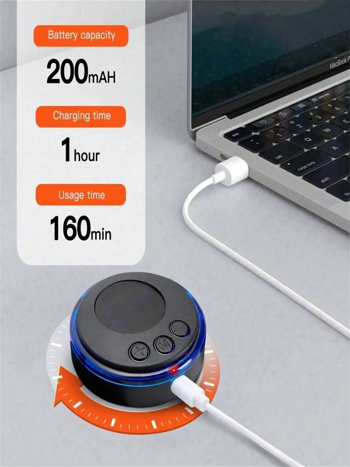 1pc Solid Color Electronic Body Massager