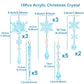 Christmas Crystal Acrylic Ornaments Christmas Decoration for Home 2025 Snowflake Xmas Tree Hanging Pendants New Year Gift 2026