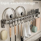 Kitchen Hook Punch-free Hanging Rod Spovel Hanger Row Hook Multifunctional Wall-mounted Storage Knife Holter