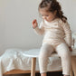 1-6T Toddler Kid Baby Girl Clothes Set Summer 100% Cotton Long Sleeve T Shirt Top Pant Suit Homewear Stretch 2pcs Pajamas Set