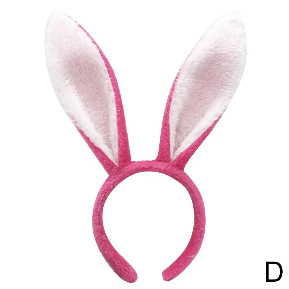 Cute Easter Bunny Ears Headband Women's Plush Lugs Hare Ears Hairband Girl Rabbit Ears Headwear Cosplay Costume Hair Accessories
