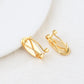 (2426)10PCS 18.5x8.5MM 24K Gold Color Brass with Stick Trays Stud Earrings Clips High Quality Diy Jewelry Findings Accessories