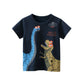2-9 Years T Shirt Cartoon Animals Baby Kids Boys Girls Children Cotton Short Sleeves Summer Clothing Dinosaur Printing KF917