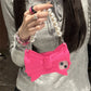 Cute 3D Pink Bowknot Handbag Silicone Phone Case For iPhone 14 13 12 Pro Max 15 Lovely Girl Shockproof Soft Cover