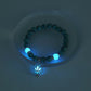 Glow In The Dark Beaded Bracelet For Women Hollow Flower Turtle Lava Stone Beads Elastic Chain Bangle Fashion Luminous Jewelry
