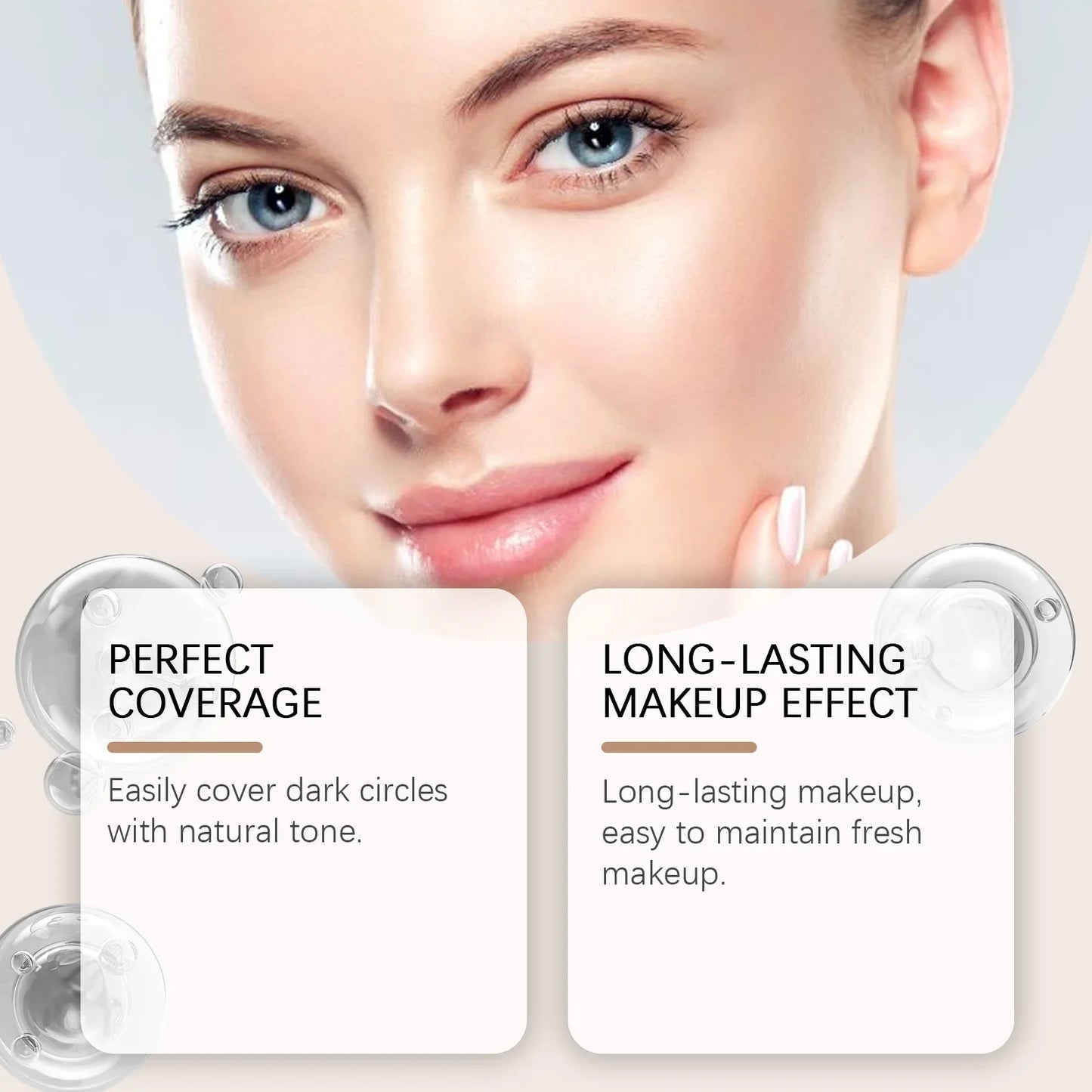 Concealer Lightweight Natural Coverage Of Skin Blemishes Spot Acne Print Cover Dark Circles Non-Removing Long-LastingMakeup