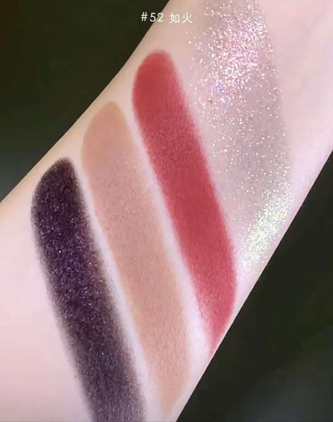 Girlcult 4 Color Eyeshadow Palette Shimmer Black Red Matte Chameleon Eye Shadow Vegan Halloween Make Up Sets Cosmetics Full Set