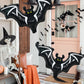 Halloween black bat foil balloons Halloween party supplies bat theme hanging bat decoration horror element atmosphere decoration