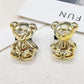 2PCS Bling Rhinestone Bear Shoelace Charms ABS Heart Bowtie Shoe Lace Decorations Accessories DIY Golden Shoe Clips Fit Sneakers