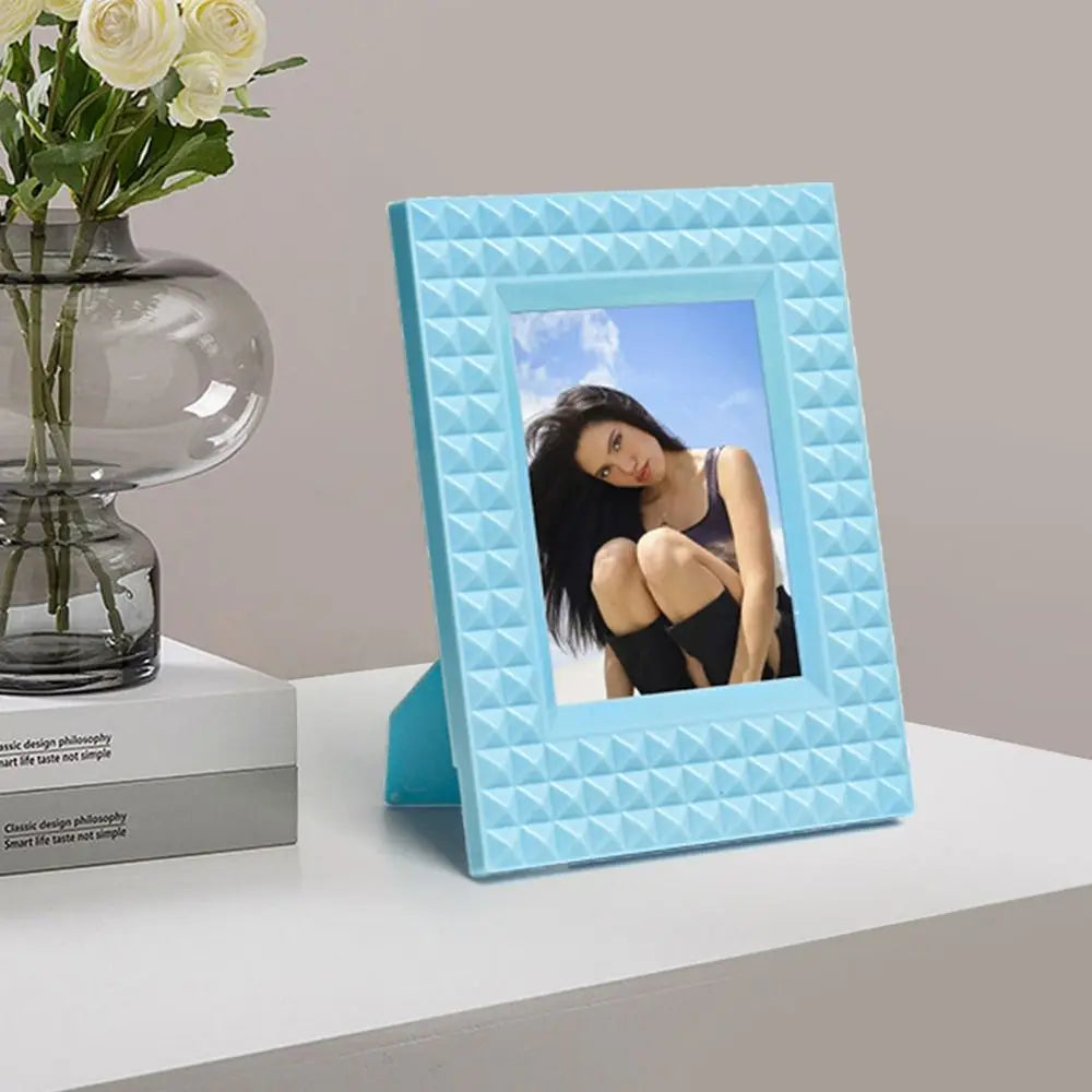 Desktop Decor Instant Camera Photo Frame Stamp Vertical Card Display Stand Scrapbook Rivet for Polaroid/Fujifilm Instax