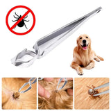 Pet Flea Remover Stainless Steel Tick Removal Tool Flea Treatment Tweezers Hook Professional Tool for Cat Dog Grooming Supplies