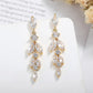 ZAKOL 2023 New Shiny Marquise Leaf Zircon Bridal Earrings AAA Cubic Zirconia Charming Design Drop Earring for Women Wedding