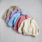 MILANCEL New Autumn Baby Sports Suit Toddler Fleece Solid Color Hoodies Suit Infant Outfit 2PCS