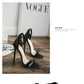 Sexy Rivet Thin Heels Women's Sandals with Breathable Ankle Straps for Party High Heels Sandal