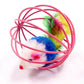 1pc Cat Toy Stick Feather Wand With Bell Mouse Cage Toys Plastic Artificial Colorful Cat Teaser Toy Pet Supplies Random Color