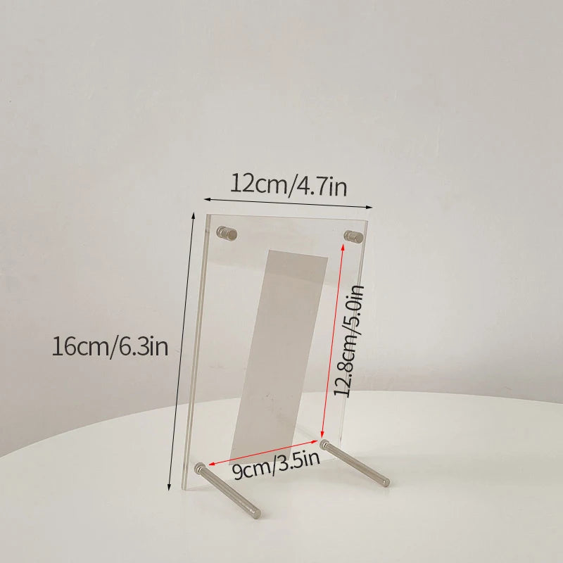 Transparent Acrylic Frames Photos Picture Frame Magnetic Double Sided Photo Frame Kpop Photocard Holder Album Poster Tag Display